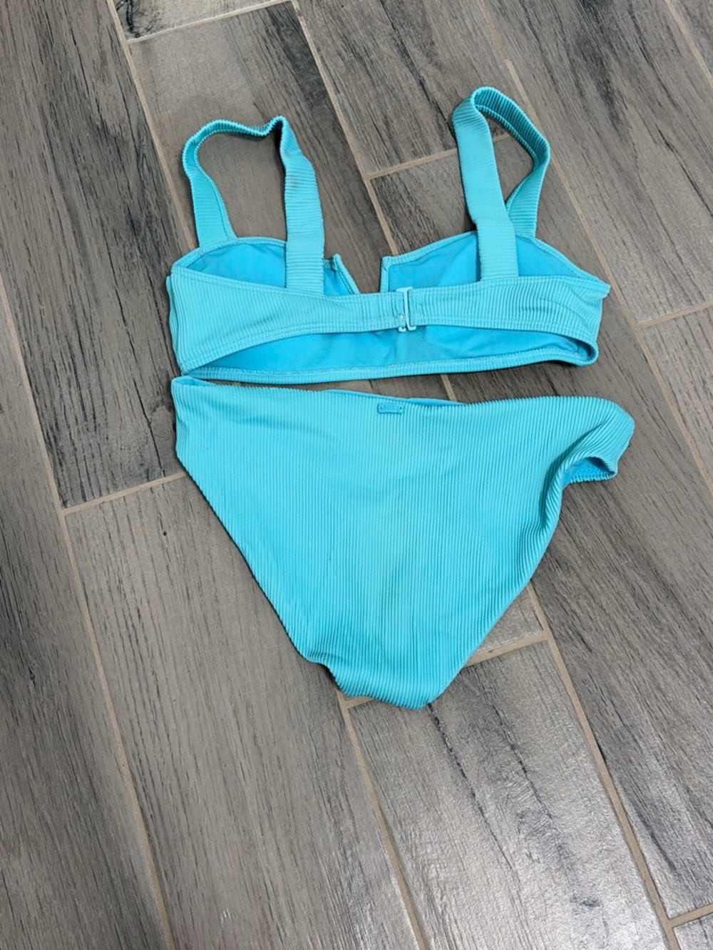 Roxy Turquoise Ribbed Bikini Set - Picture 3 of 5